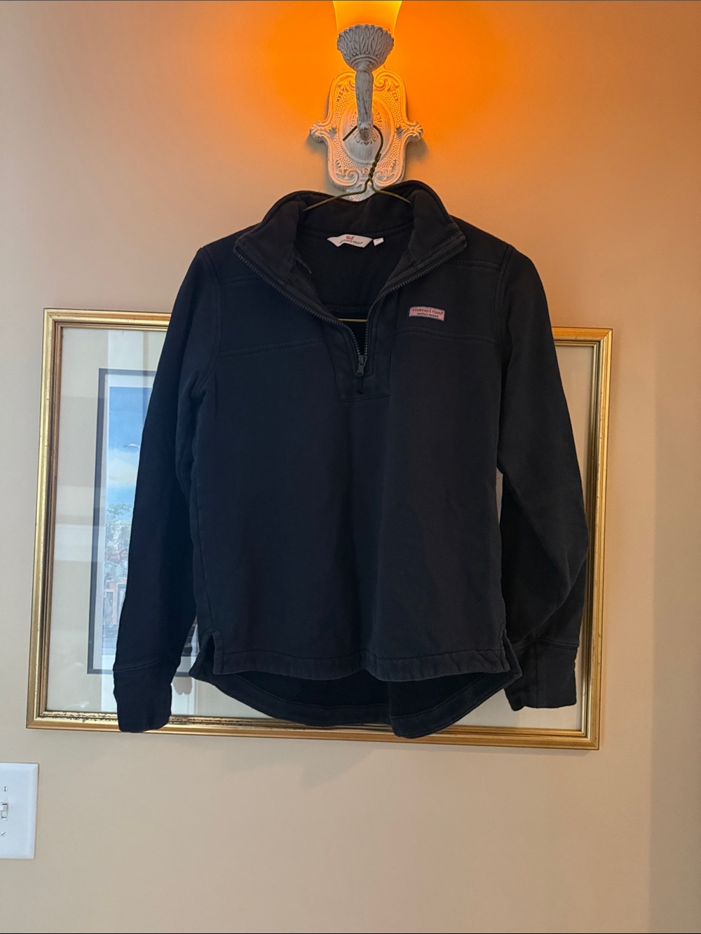 Vineyard Vines Black Half-Zip Pullover Sweatshirt